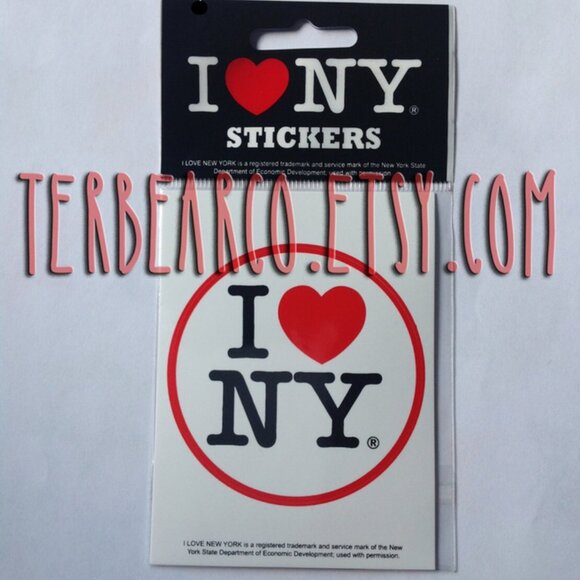 I Love NY Bumper Sticker Heart New York I heart New York - Picture 3 of 4